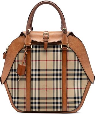 Burberry Pre-owned Burberry Medium Haymarket Check Coated Canvas Orchard Bowling Bag Ladies QGRJOH97I5VNRY2N