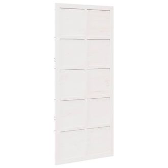 vidaXL Puerta Corrediza 90 X 2,5 X 208 Cm Madera De Pino Maciza Vidaxl