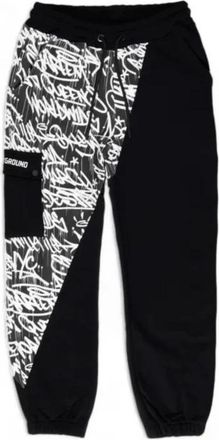Sprayground Zwarte Graphic Trainingsbroeken - Heren - Sweatpants - Zwart - M - Katoen - Broeken