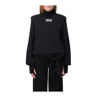 Versace Jeans Couture Dames, Sweatshirts & Hoodies, Zwart, Maat: XS Katoen