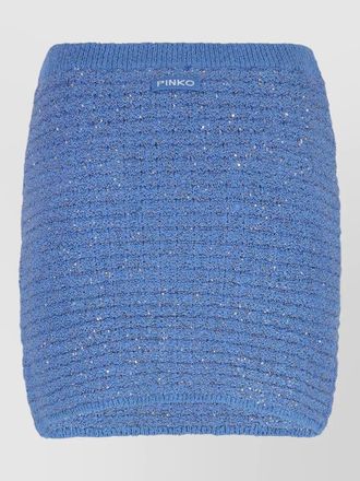 Pinko sequin embellished knitted mini skirt