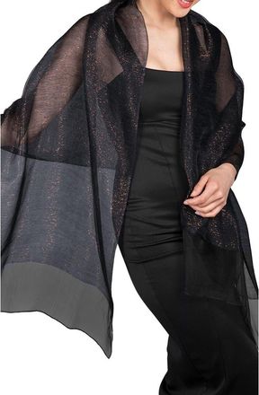 Saachi Sparkle Sheer Silk Wrap in Navy at Nordstrom Rack