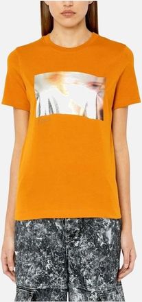 Diesel Womens DIESEL T REG Womens Graphic T Shirt - Yellow - Size: 10/8