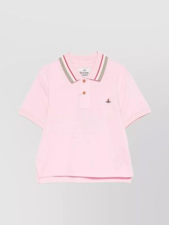 Vivienne Westwood collared polo top striped sleeves