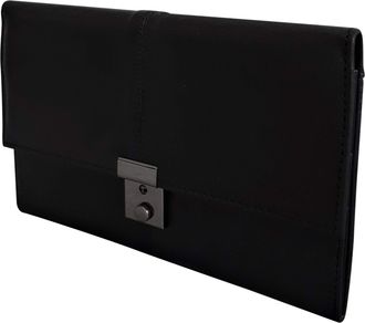 Lorenz Soft Black Leather Travel Document Wallet (Passport, Tickets, Travellers Cheques, Insurance