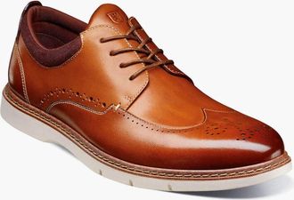 Stacy Adams Mens Synergy Wingtip Oxfords In Cognac