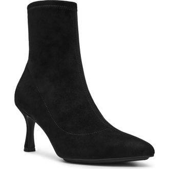 Anne Klein Reese Pointed Toe Boot in Black Suede at Nordstrom Rack, Size 9