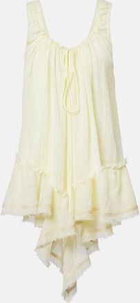 The Attico Ruffled cotton minidress