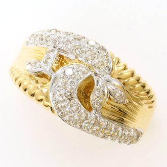 C&A White Gold Yellow Gold Yellow Gold (18K) White Gold (18K) Band Ring (Pre-Owned)