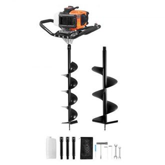 OEM 1450 W Perforadora De Postes A Gasolina De 52 Cc Excavadora De Postes A Gas Con Brocas De 150 Y 250 Mm Y 3 Varillas De Extensi&oacute;n Para Postes De Cercas