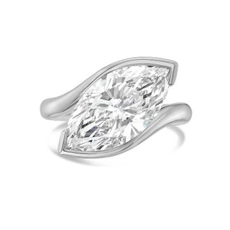 Diana M. Jewels 14KT WHITE GOLD LAB GROWN MARQUISE DIAMOND FASHION RING WEIGHING 3.00 CTS TW