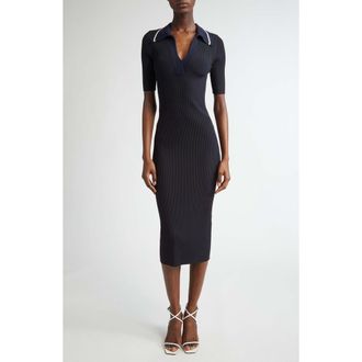 A.L.C. Darcy Rib Midi Dress in Midnight at Nordstrom Rack, Size Small