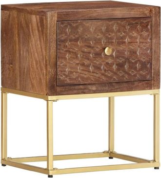 vidaXL Mesita De Noche De Madera Maciza De Mango 40x30x50 Cm Vidaxl
