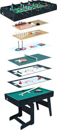 ambia GARDEN Multispieltisch 16-In-1 Cougar, Schwarz, Holz, 61x81x119.00 cm, unisex, Freizeit & Co, Spieltische, Airhockey Tische