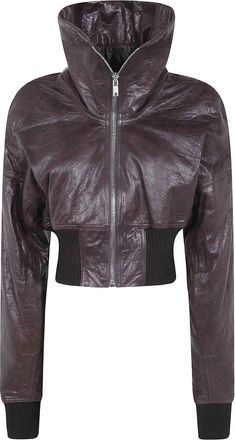 Rick Owens Dracuflight Cropped Leather Bomber