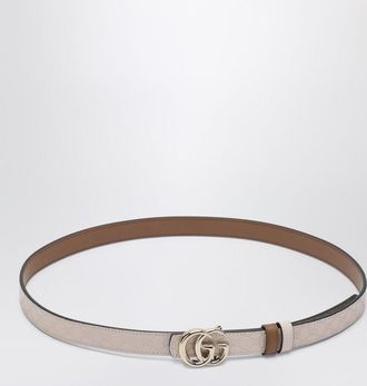 Gucci Thin reversible GG Marmont belt in pink/sand