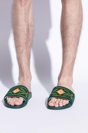 Casablanca Flip-flops With Logo, Mens, Green