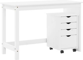 vidaXL Juego De Escritorio Y Gabinete 2 Uds. Blanco Vidaxl