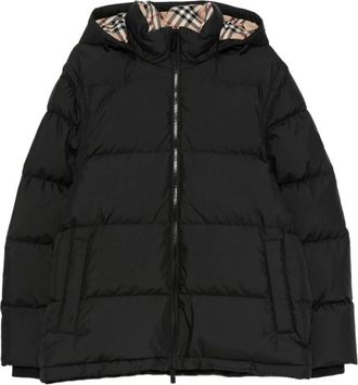 Burberry Jassen, Heren, Zwart, S, Wol, Bideford Down Jacket