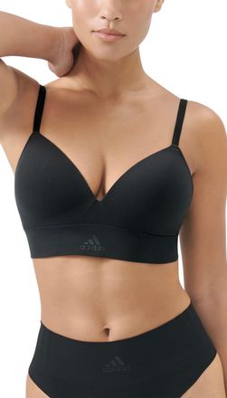 adidas B&uuml;gelloser BH ADIDAS SPORTSWEAR Active Seamless Micro Stretch, Damen, Gr. XS, N-Gr, schwarz (000, schwarz), Microtouch, Obermaterial: 87% Polyamid, 13