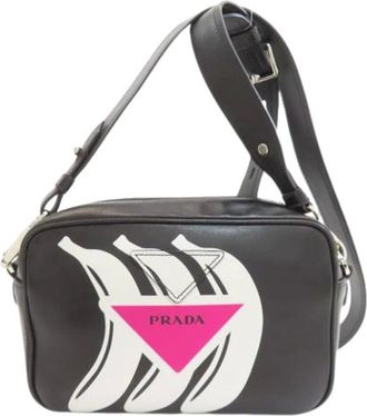 Prada Pre-owned Cross Body Bags, female, Black, Size: ONE SIZE Pre-owned Vintage Shoulder Bag