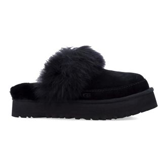 UGG Slippers, female, Black, 7 UK, Disquette Chalet Slippers