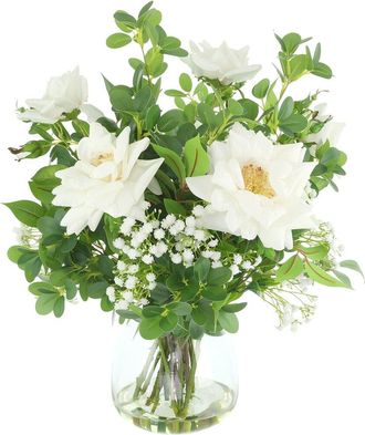 Creative Displays Inc. Handmade Faux Centerpiece With Roses & Babys Breath