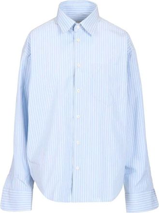Ami De Coeur Boxy Shirt - Dames - Overhemden - Blauw - XL - Katoen - Overhemden