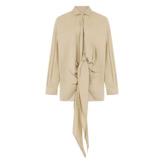 Darkpark Blouses, female, Beige, Size: S Romy Shirt