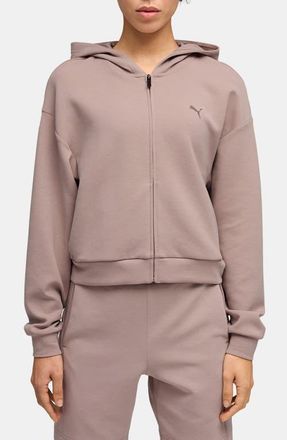 Puma CLOUDSPUN Zip Hoodie in Sandstone Heather at Nordstrom, Size X-Small