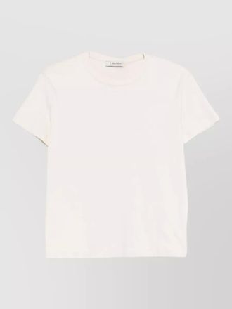 Max Mara short sleeve crew neck silk blend top