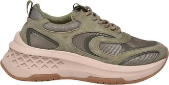 Emanuelle Vee Schoenen, Dames, Groen, 40 EU, Leer, Arcade Sneaker