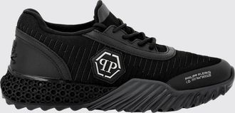 Philipp Plein Sneakers basse Hexagon Runner in pelle e maglia con monogram