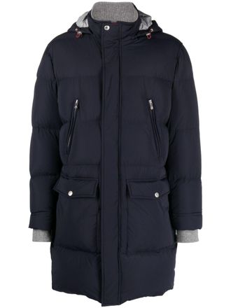 Brunello Cucinelli Gewatteerde jas - Blauw