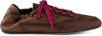 Prada Collapse Nappa Leather Sneakers With Hooks