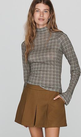 Rag & Bone Shaw Paneled Long-Sleeve Turtleneck Top