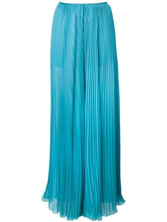 Alberta Ferretti pleated wide-leg trousers - Blue