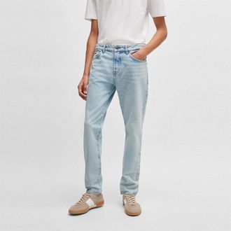 HUGO BOSS Mens Five Pocket Design Regular Fit Jeans in Light/Pstl Blue - Size 29W/32L