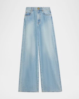 Zimmermann Crush Straight Wide Jeans