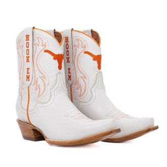Gameday Boots Womens Shorty Western Texas Longhorns Boots In White
