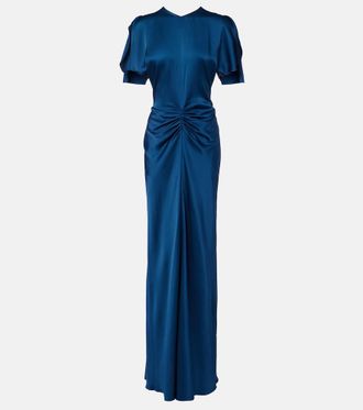 Victoria Beckham Isabella gathered satin gown