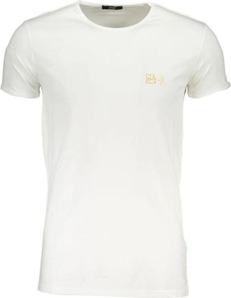 Cavalli Witte Crew Neck T-shirt met Unieke Print - Heren - T-shirts - Wit - S - Katoen - Tops
