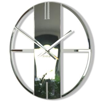OEM Reloj De Pared &Uacute;nico De Metal Con Espejo, 50 Cm