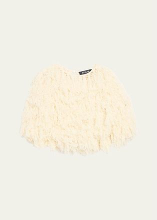 Ashlyn Curly Fringe Crop Sweater