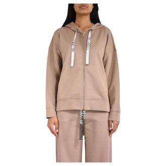 Max Mara Zip-throughs, female, Brown, Size: XS Sweatshirts Hoodies