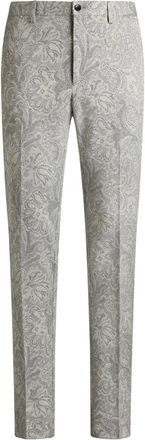 Etro Pantaloni con motivo jacquard - Grigio