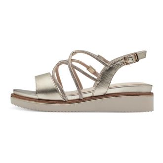 Tamaris Schoenen, Dames, Geel, 39 EU, Leer, Leren Sandalen met Hak