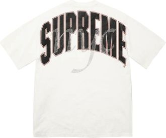 SUPREME SS26 Rhinestone Script S/S T-Shirt White SUP-SS26-324-WHT