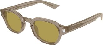 Saint Laurent SL 946 Zonnebril - Heren - Zonnebrillen - Grijs - 46 MM - Nylon - Accessoires