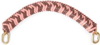 Clare Vivier Braided Leather Top Handle in Rose Clay/Mulberry at Nordstrom